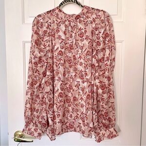 Pretty silky print blouse